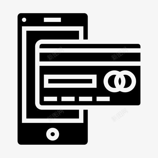 移动支付馅饼在线图标svg_新图网 https://ixintu.com 信用 借记 卡 在线 增加 干燥 形成 情感 移动支付 营销固体图标 馅饼