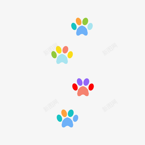 爪印狗脚印图标svg_新图网 https://ixintu.com 宠物 散步 爪印 爪子 狗 狗掌印 老虎 脚印 跟踪