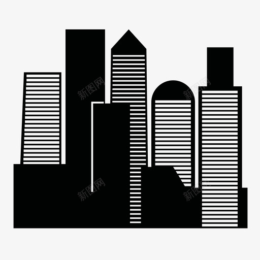 天际线城市乡村图标svg_新图网 https://ixintu.com 天际线城市乡村