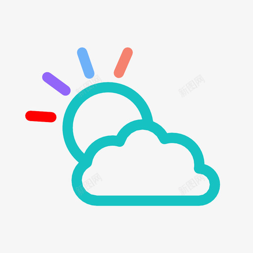 天气云晚上图标svg_新图网 https://ixintu.com 云 夏天 天气 天空 太阳 晚上