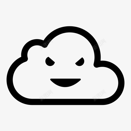 阴云阳光风暴图标svg_新图网 https://ixintu.com 厚脸皮 天气 天空 情绪化的云 愤怒 狂暴 阳光 阴云 雨 风暴