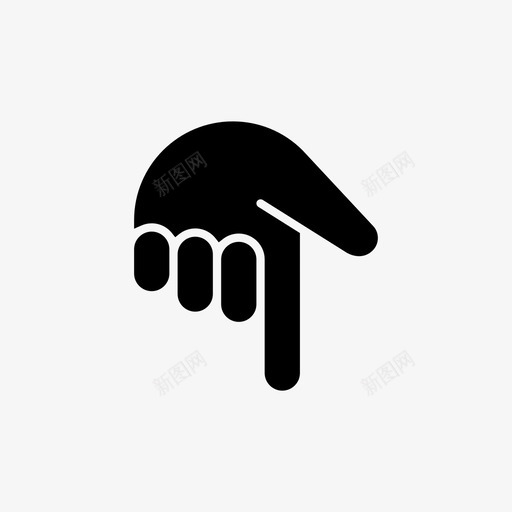 向下指看手箭头图标svg_新图网 https://ixintu.com 光标 向下指 地板 底部 手势 手箭头 检查 看 错误