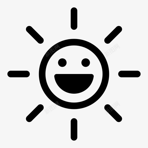 快乐阳光天气夏天图标svg_新图网 https://ixintu.com 夏天 天气 宽阔 干燥 形成 微笑 快乐阳光 清洁 精致