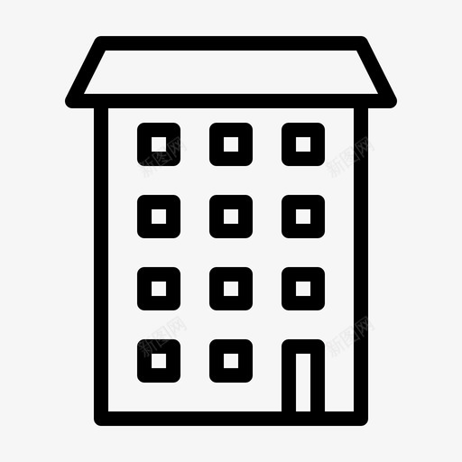 建筑房地产办公室图标svg_新图网 https://ixintu.com 位置 公寓 办公室 建筑 房地产 房间 生活 设施 酒店