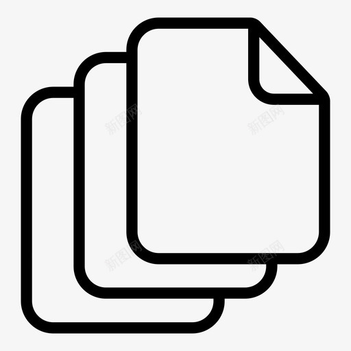 文件文档忽略图标svg_新图网 https://ixintu.com ui大纲 加上 另一个 多个 工作表 忽略 文件 文档 联合