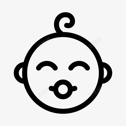 婴儿奶嘴口水图标svg_新图网 https://ixintu.com 便便 儿童世界 口水 可爱 哭泣 大胆 奶嘴 婴儿 孩子 烦人