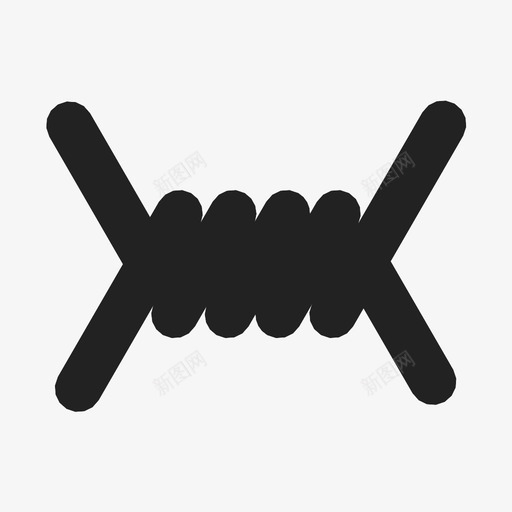带刺铁丝网安全路障图标svg_新图网 https://ixintu.com 守卫 安全 带刺铁丝网 栅栏 路障 铁丝网 防御