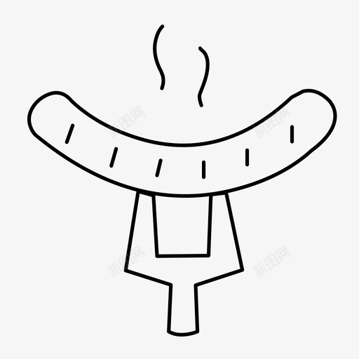 香肠牛肉烤肉图标svg_新图网 https://ixintu.com 假日 假期 夏天 旅行 火鸡 烤肉 牛肉 肉 香肠