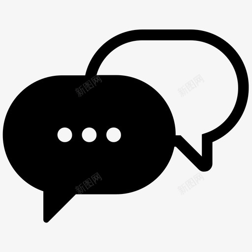 聊天交流交谈图标svg_新图网 https://ixintu.com 交流 交谈 信使 短信 研究 聊天 讨论 谈话