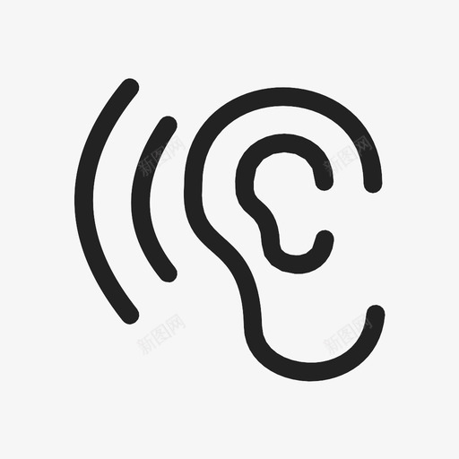 听音乐声音图标svg_新图网 https://ixintu.com 听 声音 音乐 音量
