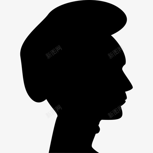 男人头戴帽子侧视剪影人发廊图标svg_新图网 https://ixintu.com 人 发廊 男人头戴帽子侧视剪影