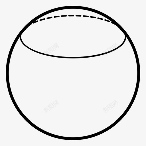 球帽3d绘图图标svg_新图网 https://ixintu.com 3d 图像 形状 技术图纸 球帽 绘图 衣壳
