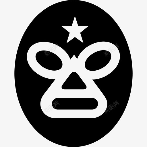 墨西哥战士面具形状墨西哥人图标svg_新图网 https://ixintu.com 墨西哥人 墨西哥战士面具 形状