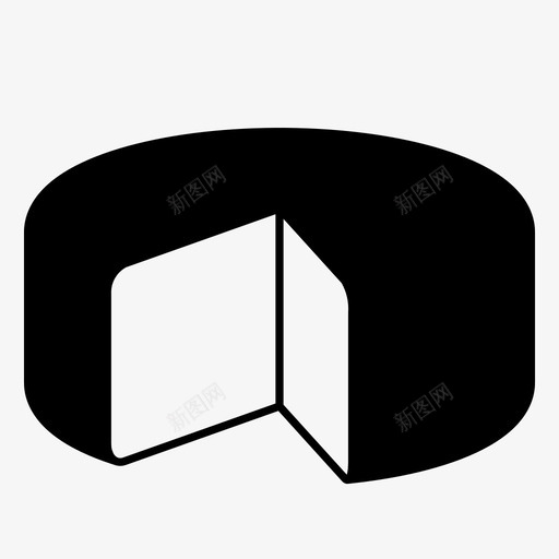 奶酪轮切片形状图标svg_新图网 https://ixintu.com 切片 圆形 外皮 奶酪形式 奶酪轮 客户 形状 早餐 瑞士 食品