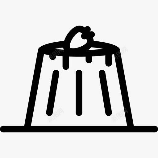 布丁咖啡馆美味图标svg_新图网 https://ixintu.com 咖啡馆 咖啡馆轮廓 布丁 果冻 甜 甜品店 甜点 美味 软