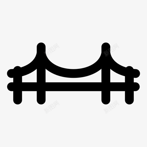 桥梁结构河桥图标svg_新图网 https://ixintu.com 分支 延伸 建筑 建筑大胆 旅游 桥梁 河桥 结构 行人 连接