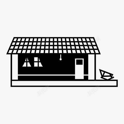 河口洋房商铺居住图标svg_新图网 https://ixintu.com 休闲 商铺 客人 家居 居住 椅 河口洋房 河口风格 窗 门