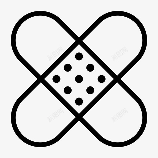 石膏贴片无图标svg_新图网 https://ixintu.com 出售 受伤 急救 持有 无 石膏 粗体 药品线 贴片 黄金