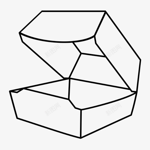 汉堡盒储藏包装图标svg_新图网 https://ixintu.com 储藏 包装 去 容器 开封 快餐 汉堡盒 纸板
