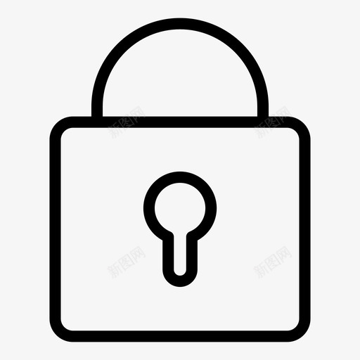 锁定关闭防护图标svg_新图网 https://ixintu.com 不可访问 关闭 安全 安全数据 挂锁 用户界面视网膜设置 锁定 防护