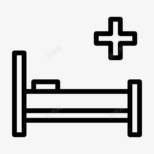 病床卫生病房图标svg_新图网 https://ixintu.com 休息 住院 倾斜床 医疗 医疗床 卫生 救护车 病床 病房