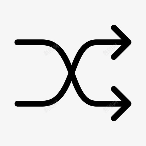 洗牌重新排列随机图标svg_新图网 https://ixintu.com 改变 洗牌 混乱 混合 著名图标线 转移 重新排列 随机