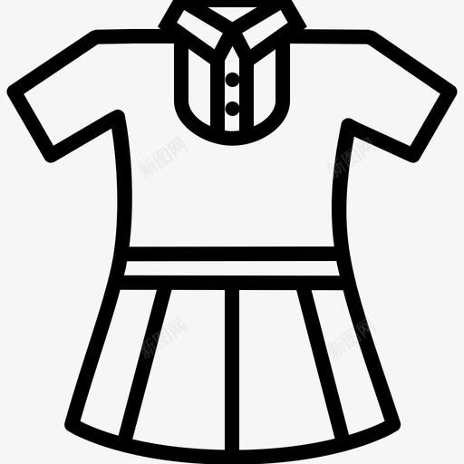 校服学校和教育第一卷图标svg_新图网 https://ixintu.com 学校和教育第一卷 校服