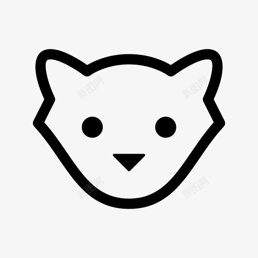 猫咕噜哺乳动物图标svg_新图网 https://ixintu.com 动物 可爱 咕噜 哺乳动物 家庭 拥抱 毛皮 猫 眼睛 胡须 脸