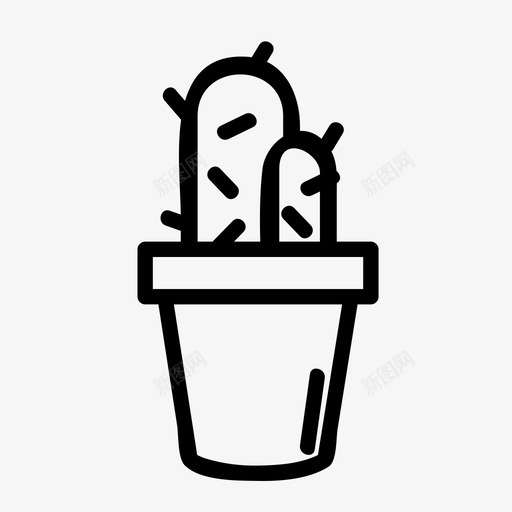 仙人掌灌木花园图标svg_新图网 https://ixintu.com 仙人掌 园艺 春天 植物 灌木 绿色 花园 荆棘 锐利