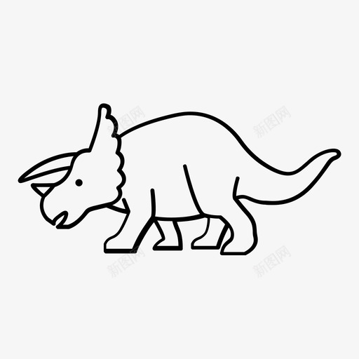 三角龙爬行动物蜥蜴图标svg_新图网 https://ixintu.com 三角 三角龙 侏罗纪 史前动物概述 恐龙 有角 灭绝 爬行动物 白垩纪 蜥蜴 食草