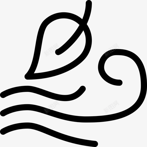 风天气天空图标svg_新图网 https://ixintu.com 云 冬天 吹 天气 天气线图标 天空 快 雨 预报 风 飞