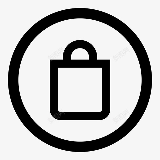 购物袋寄存购买商品图标svg_新图网 https://ixintu.com 储存 包按钮 圆形用户界面集 寄存 带回家 携带 用户界面 网上购物 购买商品 购物袋