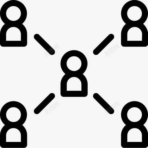 连接子网图标svg_新图网 https://ixintu.com 连接子网