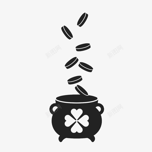 爱尔兰锅钱运气图标svg_新图网 https://ixintu.com 宽 干燥 成型 清洁 爱尔兰 爱尔兰锅 精致 运气 钱