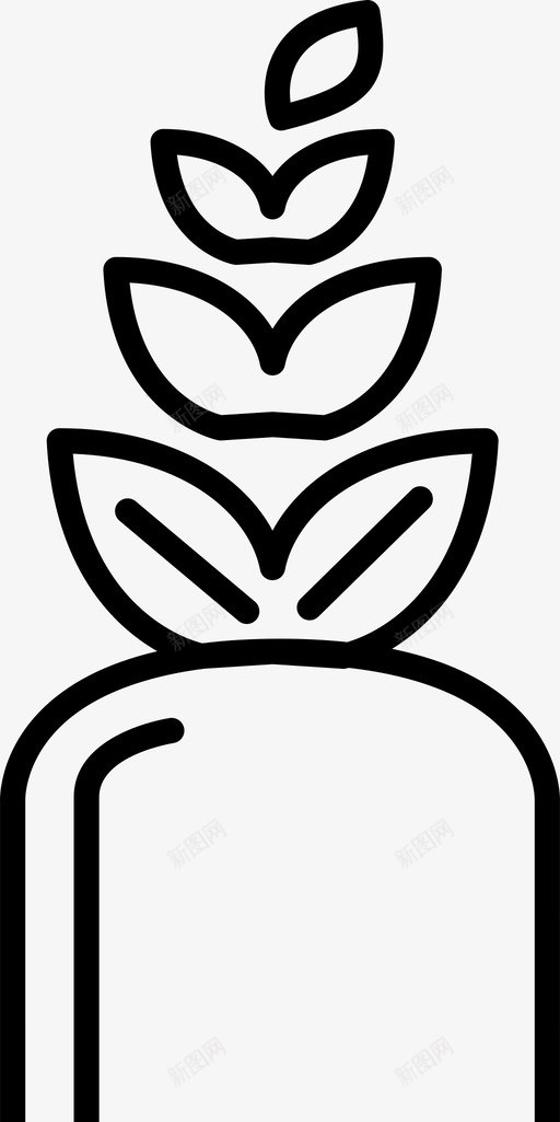 盆栽植物苗木花盆图标svg_新图网 https://ixintu.com 叶子 灌木 盆栽植物 自然 花 花盆 苗木 草 草本植物 装饰