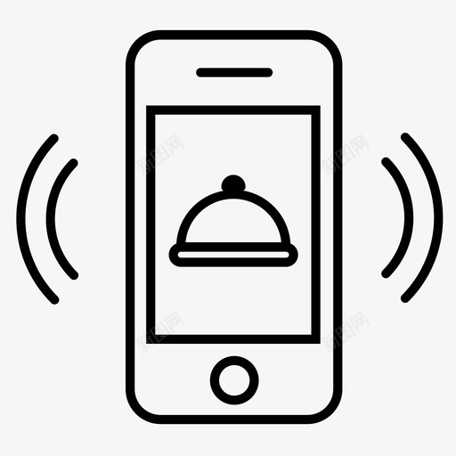 餐厅应用程序声音智能手机图标svg_新图网 https://ixintu.com 呼叫 咖啡厅 声音 技术 智能手机 移动 酒店 铃声 预订 餐厅应用程序