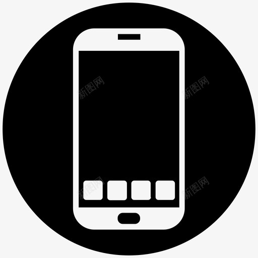 手机应用黑手机破解屏幕应用图标svg_新图网 https://ixintu.com 手机应用 黑手机破解屏幕应用