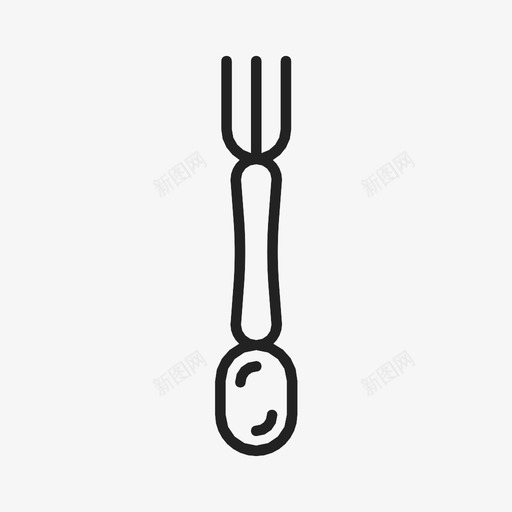 叉子勺旅行spork图标svg_新图网 https://ixintu.com spork 叉子勺 旅行 组合 野营 银器 食物 餐具 餐食