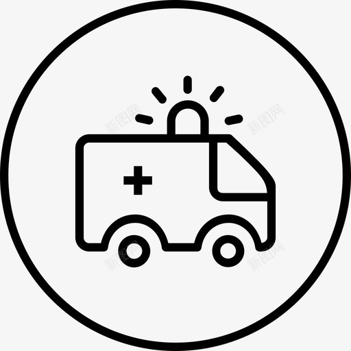 救护车弓箭手点击图标svg_新图网 https://ixintu.com 医疗圆线 十二生肖 弓箭手 救护车 文件 标志 治疗 点击 紧急情况 运输