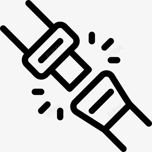 安全带防护装置锁定图标svg_新图网 https://ixintu.com 保护 安全 安全带 运输线路图标 锁定 防护装置 预防