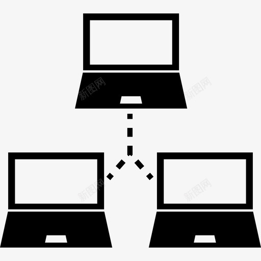 三台计算机教育网络符号联网学术1图标svg_新图网 https://ixintu.com 三台计算机教育网络符号 学术1 联网