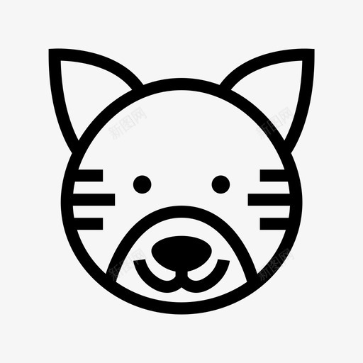 猫动物和鸟线图标svg_新图网 https://ixintu.com 动物和鸟线图标 猫