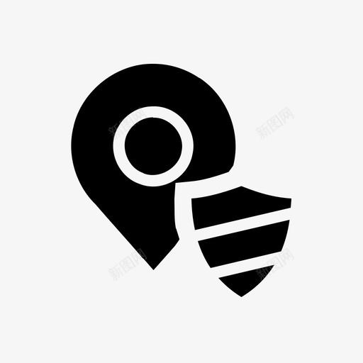 安全位置屏蔽安全图标svg_新图网 https://ixintu.com 位置 位置和引脚 地图 地点 安全 安全位置 屏蔽 指示器 指针 标记 这里