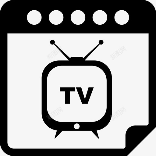 特殊电视节目日提醒日历页面界面符号日历图标svg_新图网 https://ixintu.com 日历图标 特殊电视节目日提醒日历页面界面符号