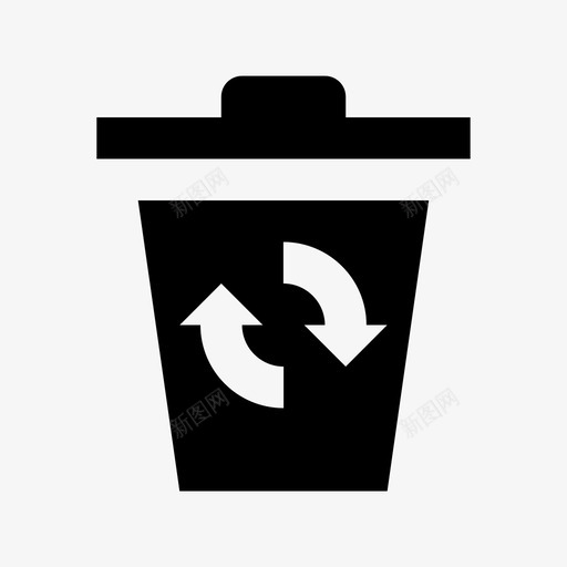 回收站垃圾桶生成图标svg_新图网 https://ixintu.com 回收站 垃圾桶 成型 清洁 烘干 烟灰缸 生成 能源材料设计图标 衣物