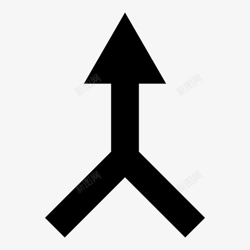 聚合箭头向上否连接图标svg_新图网 https://ixintu.com 保留 合并 否 导航箭头 已售出 粗体 组合 聚合箭头向上 连接 金色