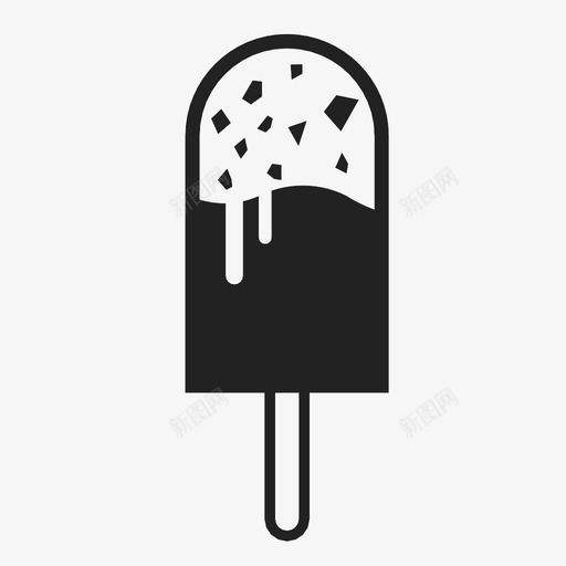 冰淇淋冰激凌冰糕图标svg_新图网 https://ixintu.com 冰淇淋 冰激凌 冰糕 冰镇 冻酸奶 夏天 巧克力 甜点 雪糕 食物