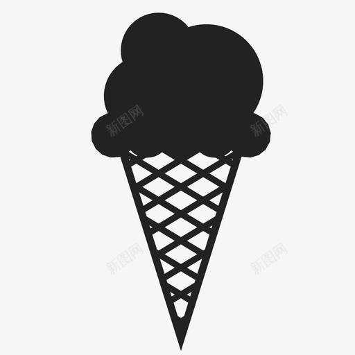 冰淇淋筒甜的夏天的图标svg_新图网 https://ixintu.com 冰淇淋 冰淇淋筒 冷冻的 冷的 嘉年华小吃 夏天的 热的 甜点 甜的 食物