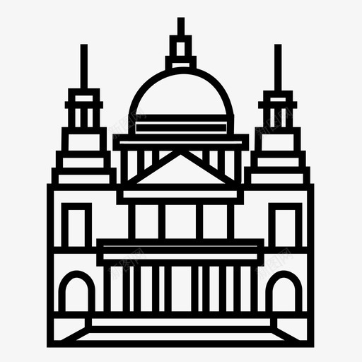 神圣的教堂著名的建筑图标svg_新图网 https://ixintu.com 神圣的教堂 著名的建筑