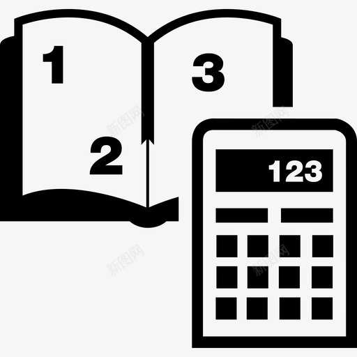 数学书籍和计算器教育学术1图标svg_新图网 https://ixintu.com 学术1 教育 数学书籍和计算器